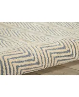 Nourison Home Deco Mod DEC03 Mist and Ivory 5'3" x 7'4" Area Rug