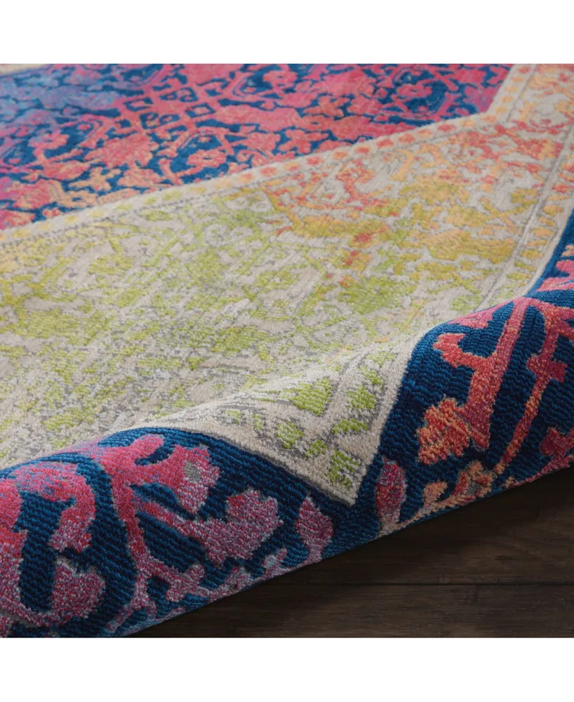 Nourison Home Ankara Global ANR04 Blue and Multi 8'10" x 11'10" Area Rug