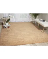 Nourison Home Silken Allure SLK12 Sand 5'6" x 8' Area Rug