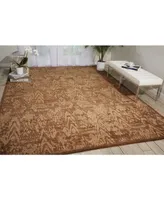 Nourison Home Silken Allure SLK17 Chocolate 5'6" x 8' Area Rug