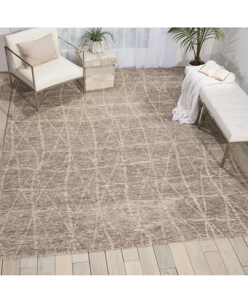 Nourison Home Ellora ELL02 Sand 5'6" x 7'5" Area Rug