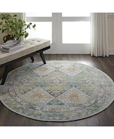 Nourison Home Ankara Global Anr07 Blue Green Rug