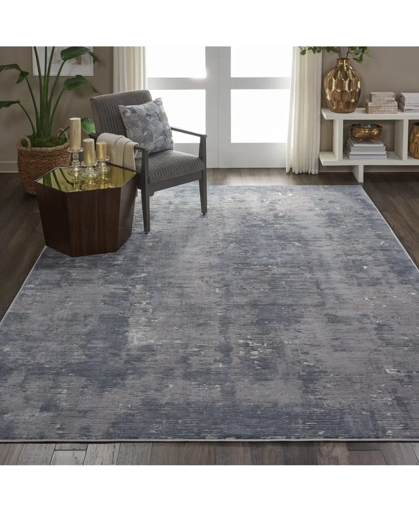 Nourison Home Rustic Textures RUS05 Gray 7'10" x 10'6" Area Rug