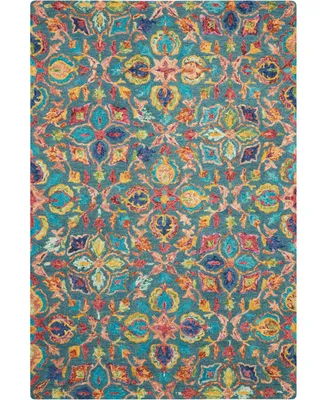 Nourison Home Vivid VIV08 Teal 5' x 7'6" Area Rug