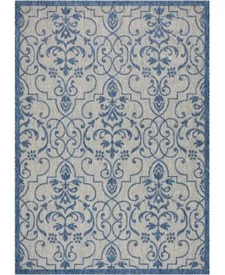 Nourison Home Country Side Ctr04 Ivory Blue Rug