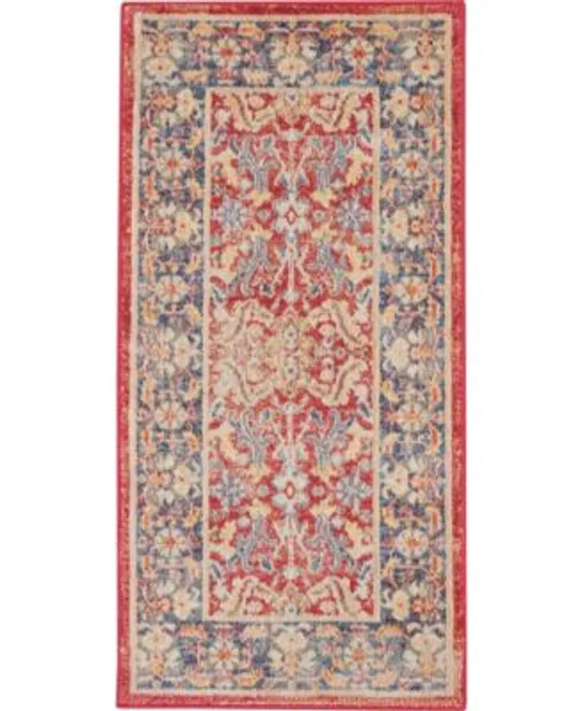 Nourison Home Ankara Global Anr02 Red Rug