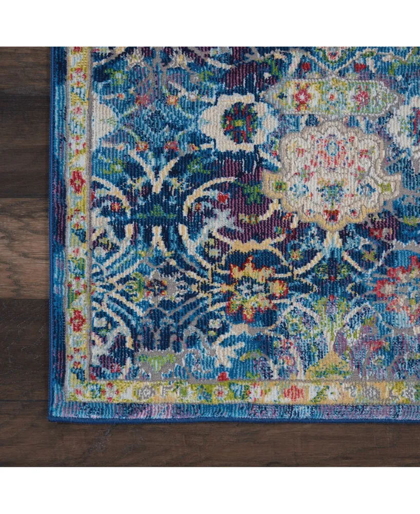 Nourison Home Ankara Global ANR03 Blue 2' x 6' Runner Rug