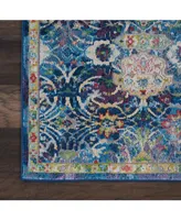 Nourison Home Ankara Global ANR03 Blue 2' x 6' Runner Rug