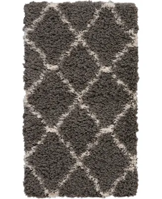 Nourison Home Luxe Shag LXS02 Charcoal 2'2" x 3'9" Area Rug