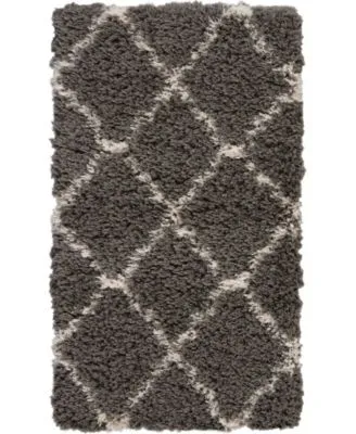 Nourison Home Luxe Shag Lxs02 Charcoal Rug