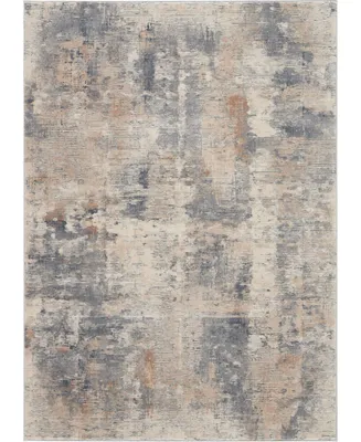 Nourison Home Rustic Textures RUS05 Beige and Gray 3'11" x 5'11" Area Rug