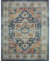 Nourison Home Ankara Global ANR11 Blue and Multi 7'10" x 9'10" Area Rug