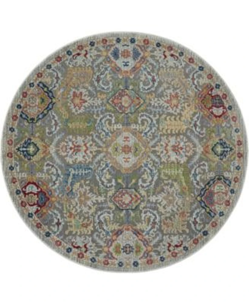 Nourison Home Ankara Global Anr12 Gray Multi Rug
