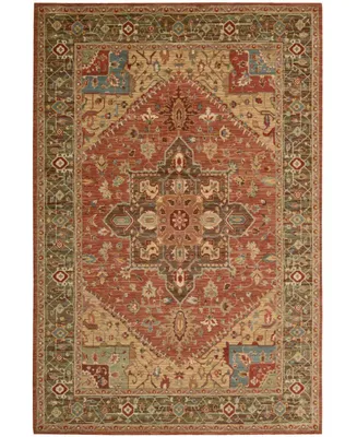 Nourison Home Living Treasures LI01 Rust 3'6" x 5'6" Area Rug