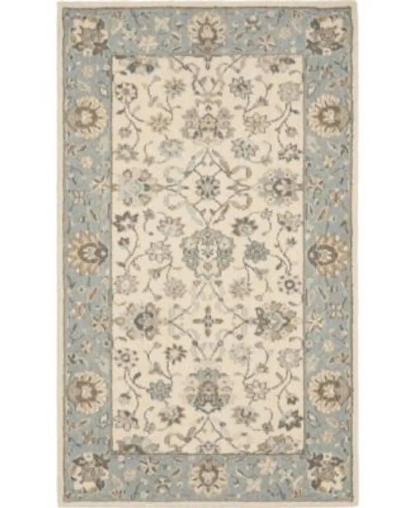 Nourison Home Living Treasures Li16 Ivory Aqua Rug