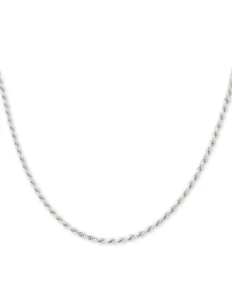Giani Bernini Sterling Silver Necklace, 18" Diamond Cut Rope Chain