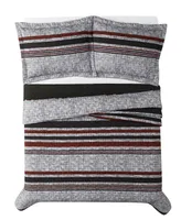 London Fog Warren Stripe Full Queen 3-Piece Quilt Set