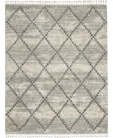 Nourison Home Oslo Shag OSL01 Ivory and Gray 7'10" x 10'6" Area Rug