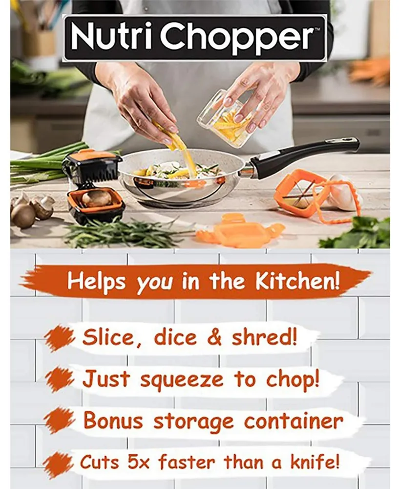 Nutri Chopper 5-in-1 Compact Portable Handheld Kitchen Slicer with Storage Container