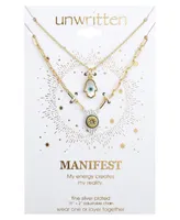 Unwritten 2 Pc. Set Hamsa Hand & Evil Eye Pendant Necklaces in Silver-Plate & Gold-Flash, 16" + 2" extender