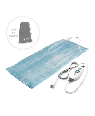 Pure Enrichment PureRelief Luxe Micromink Heating Pad - Aqua Paint