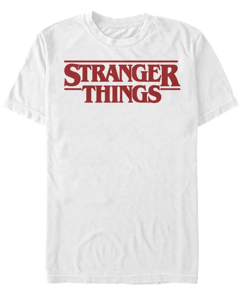 Stranger Things Men's Solid Logo Left Chest Short Sleeve T-Shirt