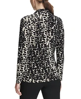 Dkny Petite Printed Surplice Top, Created for Macy's