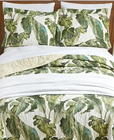 Tommy Bahama Fiesta Palms Cotton Reversible 3 Piece Quilt Set