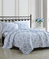 Laura Ashley Walled Garden Reversible Piece Quilt Set