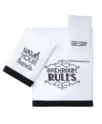 Avanti Chalk It Up Vintage Inspired Cotton Bath Towels