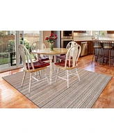 Dakota Stripe Grey 5" x 7'6" Area Rug