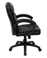 Osp Home Furnishings Bonded Leather Executive Office Chair