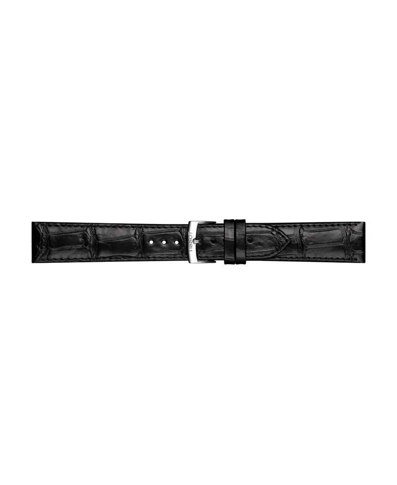 Tissot Men's Swiss Carson Premium Black Leather Strap Watch 40mm