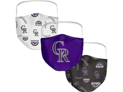 Fanatics Colorado Rockies 3-Pk. Face Mask