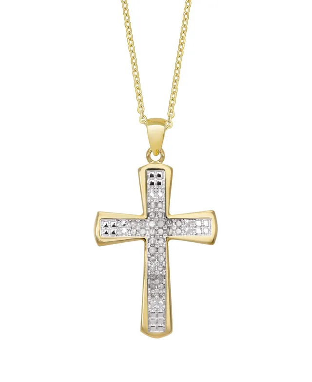Macy's Diamond Accent Gold-plated Angel Pendant Necklace - Macy's