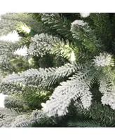 Puleo 3' Pre-Lit Potted Flocked Arctic Fir Tree