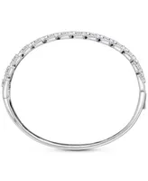 Arabella Cubic Zirconia Bangle Bracelet in Sterling Silver