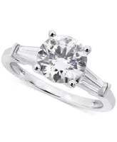 Arabella Cubic Zirconia Engagement Ring in 14k White Gold