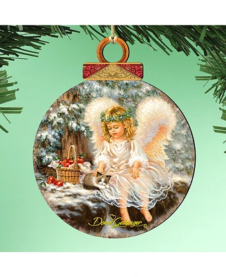 Designocracy by Dona Gelsinger Winter-Companions Ornament, Set of 2