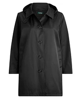 Lauren Ralph Womens Plus Hooded A-Line Raincoat, Created for Macys