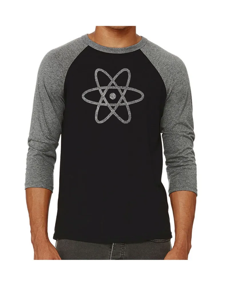 La Pop Art Atom Men's Raglan Word T-shirt