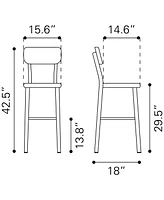 Zuo Winter Bar Chair