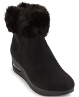 Dkny Women's Abri Faux-Fur Wedge Booties