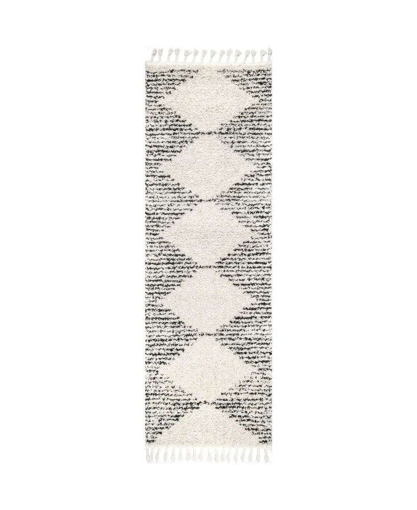 nuLOOM Hand Braided Otelia Denim And Jute Runner Rug, 2' 6 x 8