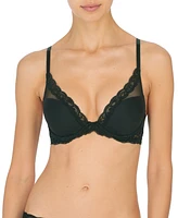 Natori Women's Feathers Lace Contour Underwire Plunge Bra