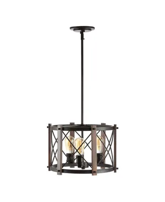 Jonathan Y Ferme 3-Light Adjustable Rustic Farmhouse Led Pendant