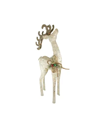 Northlight Pre-Lit Sisal Reindeer Outdoor Christmas Decoration