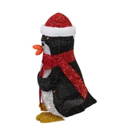 Northlight Lighted Penguin with Santa Hat Outdoor Christmas Decoration