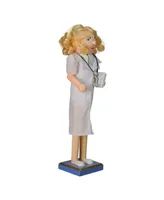 Northlight Wooden Nurse Christmas Nutcracker with Stethoscope