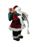 Northlight Standing Santa Claus Holding A Naughty Christmas Figurine